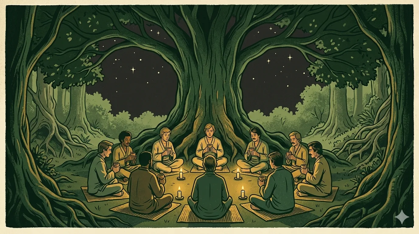 Tea ceremony under the trees
